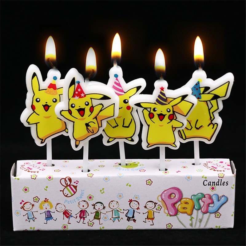 Candle Surprise - 5 sztuk/partia Pokemon świeca na tort