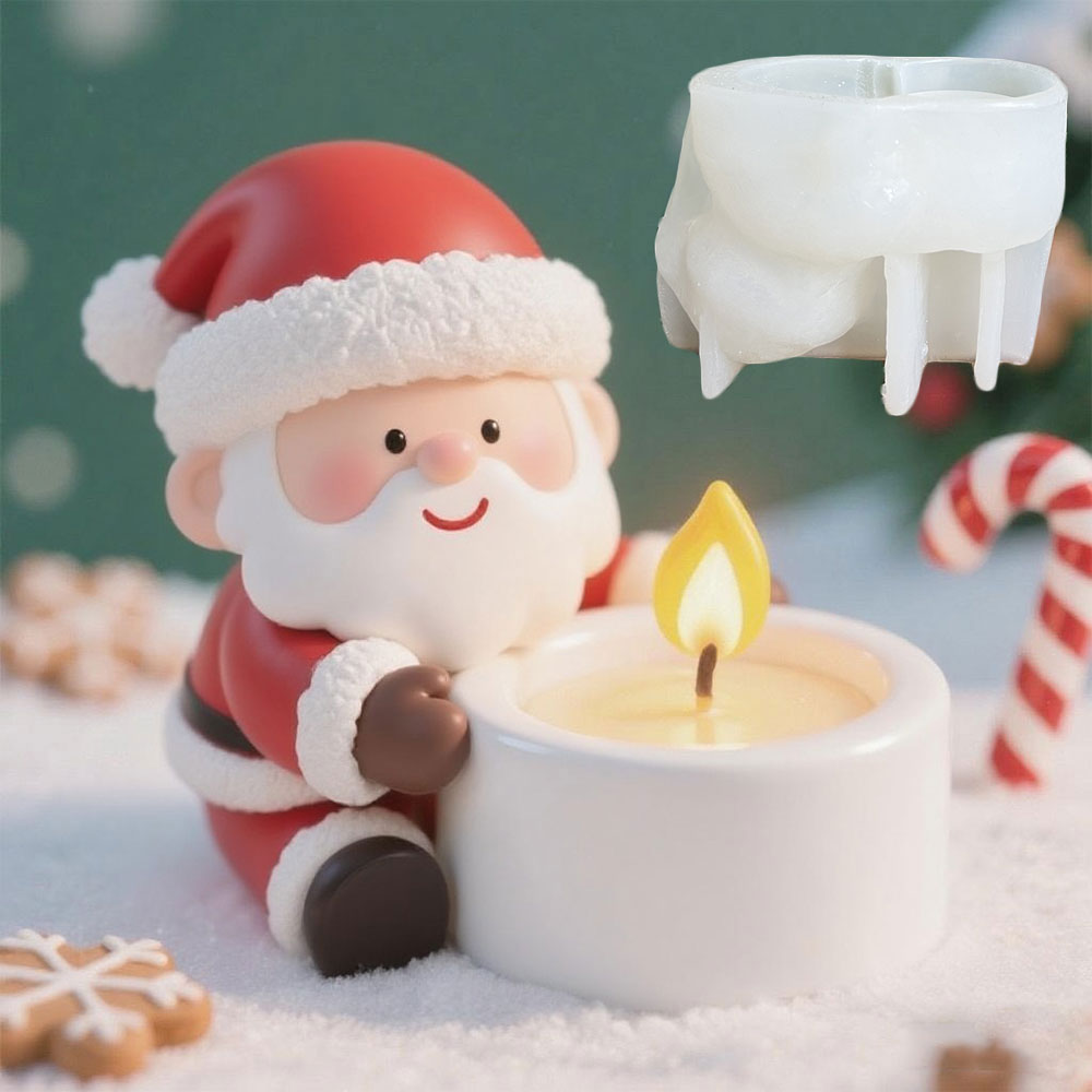 Candle Quotes - Forma silikonowa DIY Świecznik Święty Mikołaj