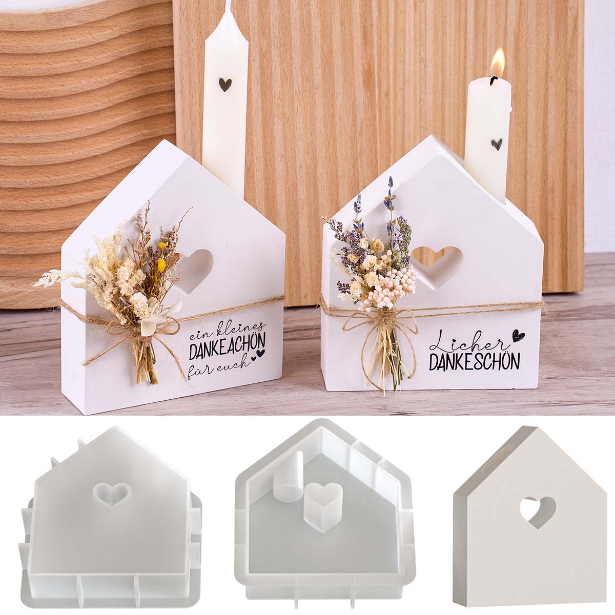 Candle Quotes - Forma silikonowa na świecznik na Walentynki