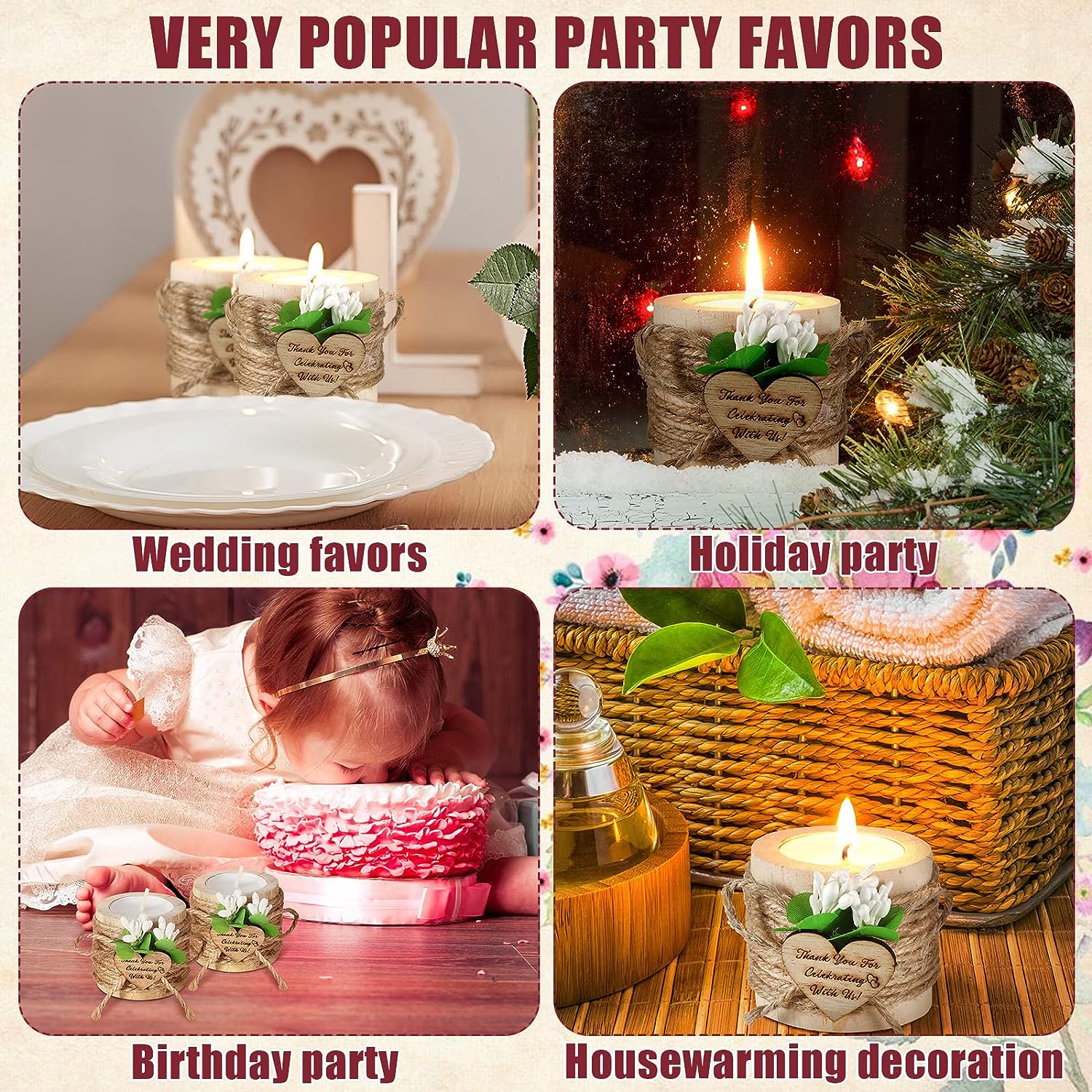 6/12/24PCS Świeczka prezentowa – Candle Quotes recenzja i cena